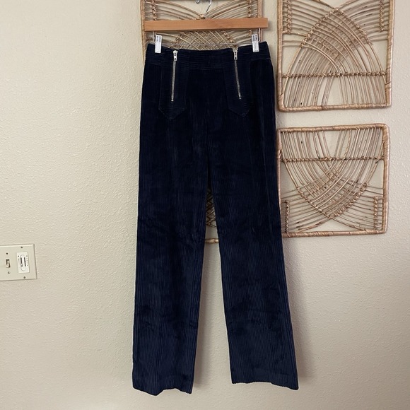 Henri-Luc Chapuis Pants - Vintage Henri-Luc Chapuis Corduroy Pant Double Zip Front Blue See msrmts HTF B21
